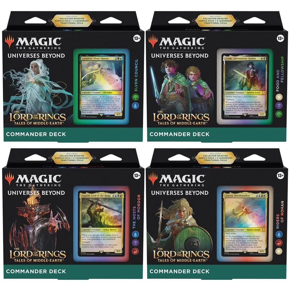 MTG: The Lord Of The Rings: Tales Of Middle-Earth Commander: All 4 Decks